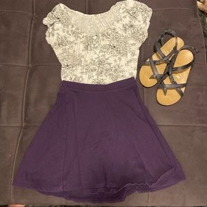 (Just the top) White with black flowers